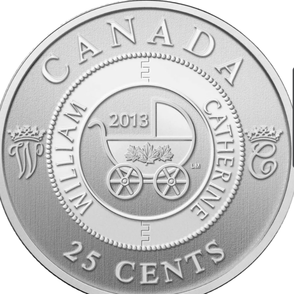 2013 RCM 25c Birth of the Royal Infant Coin